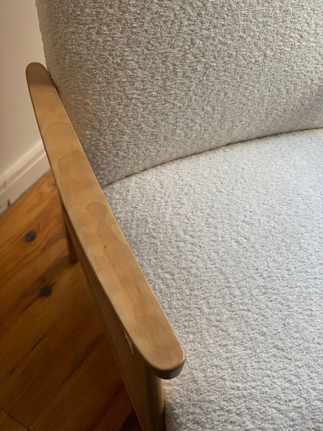 Vintage 70s boucle armchair