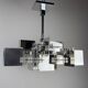 Vintage metal chandelier by Gaetano Sciolari, Italy, 1950s