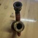 Vintage Vallauris ceramic two-branch candlestick chandelier