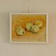 Oil on panel "Four Apples" by Torgny Karlsson