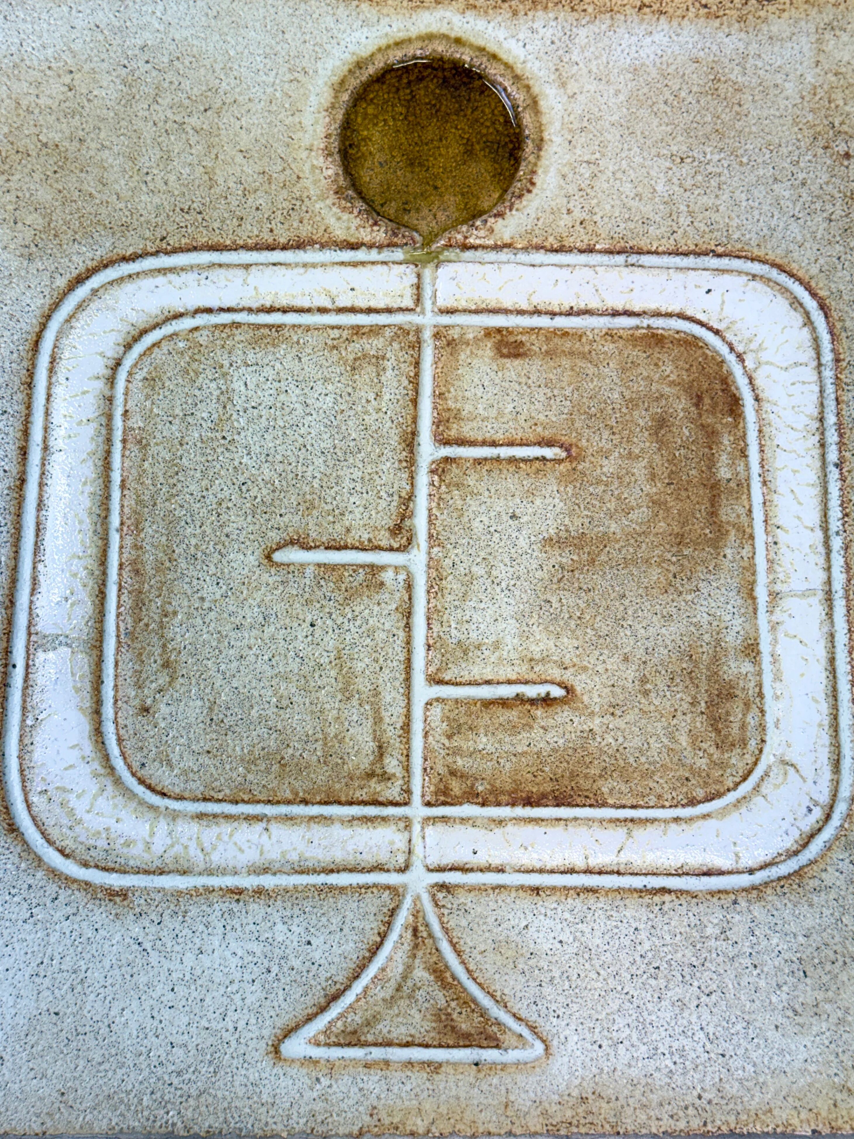 Table basse céramique / chrome — Jean Gregorieff, France, 1970s