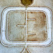 Table basse céramique / chrome — Jean Gregorieff, France, 1970s