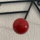 Vintage coat rack 1960 red balls 4 hooks - 44 x 13 cm