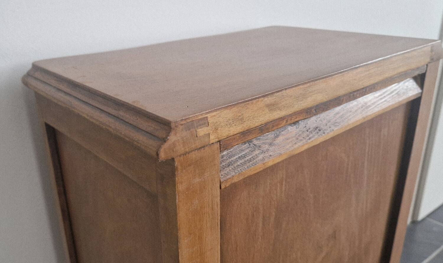 Vintage wooden bedside table