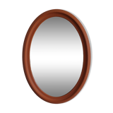 Miroir ovale patiné terracotta
