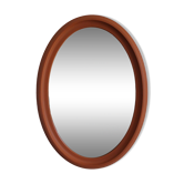 Miroir ovale patiné terracotta