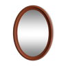 Terracotta patinated oval mirror