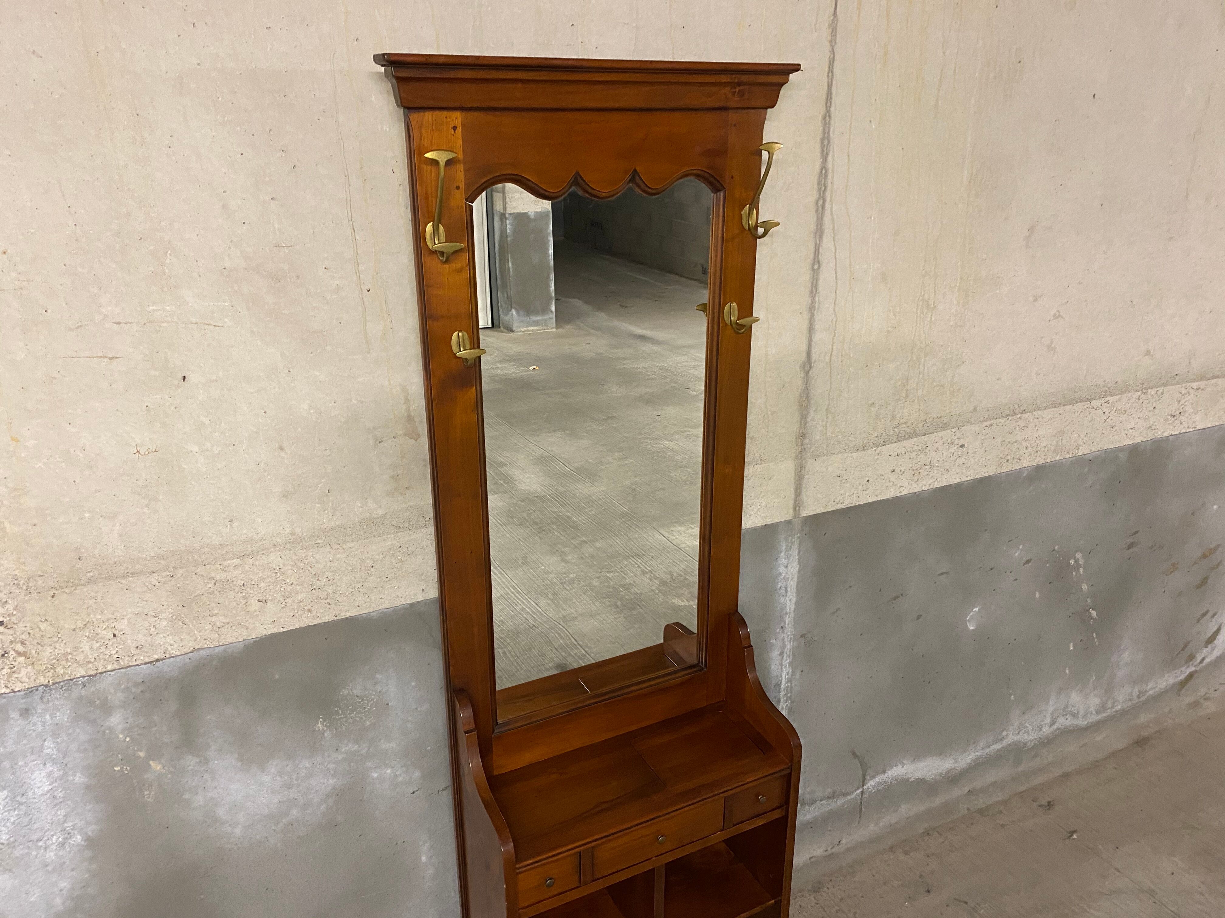 vintage 1970s walnut entrance locker room