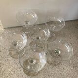 Assortment of 6 champagne glasses