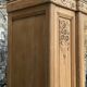 Parisian Art Deco style wardrobe in solid raw oak, 1950