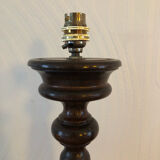Vintage turned wooden lamp foot