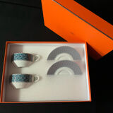 Paire de tasses à déjeuner Hermès