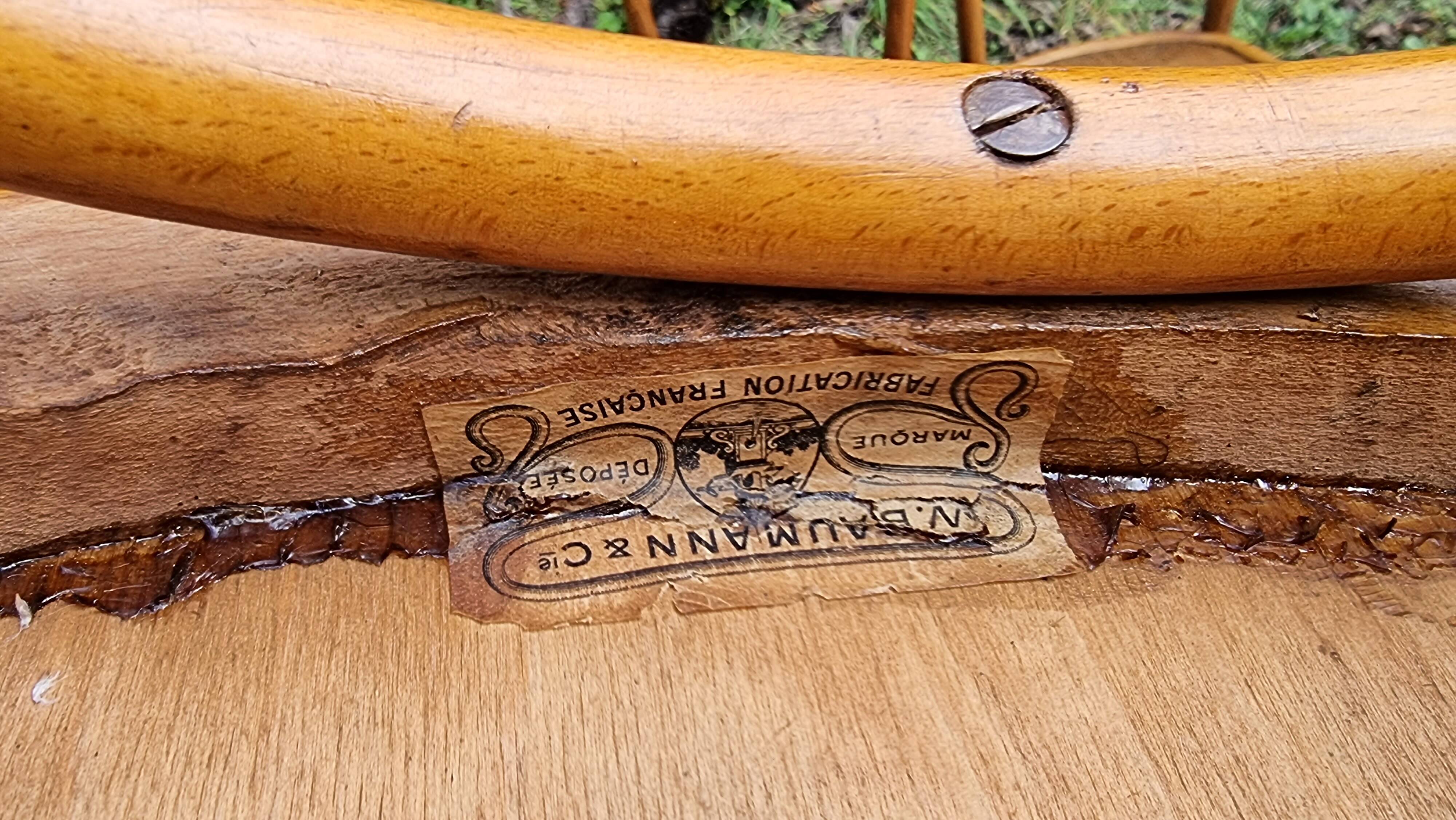 6 Baumann bistro chairs n°58 from the 20s