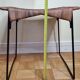 Raoul Guys stool for Airborne in wicker and lacquered steel 50s