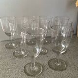 6 verres à vin cristal