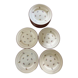 Set of 20 Salins earthenware plates