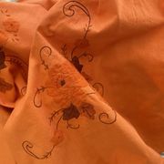 Vintage tablecloth with hand-applied floral decoration - 240x170cm - Cotton