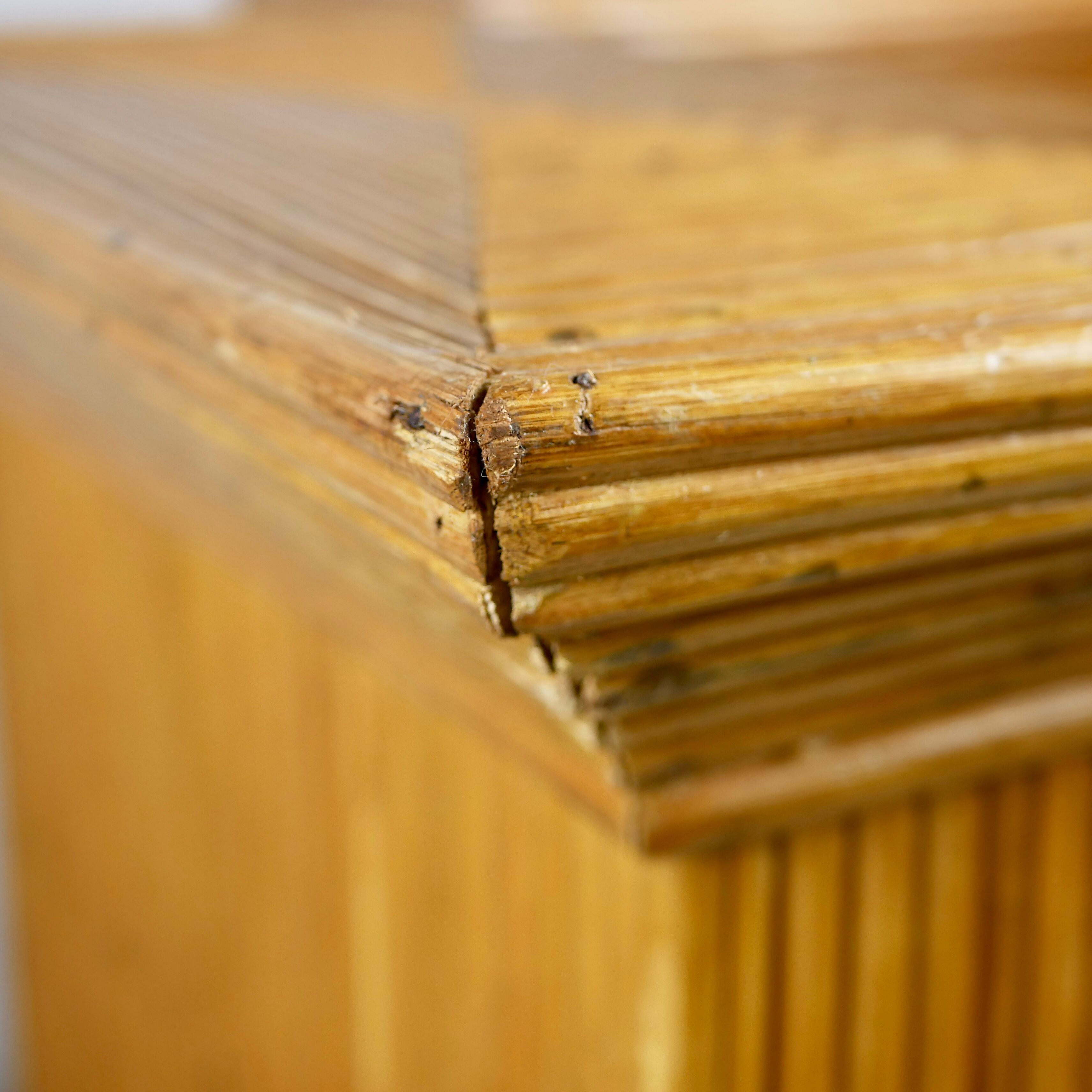 Pair of rattan pedestals 60s