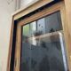 Oak sideboard with glass doors