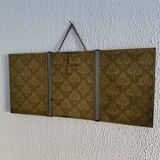 Miroir triptyque barbier Art Nouveau doré vintage 1920 - 21 x 48 cm