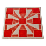 Tic-tac-toe game, enameled ceramic, Italy, 1980