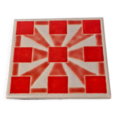 Tic-tac-toe game, enameled ceramic, Italy, 1980