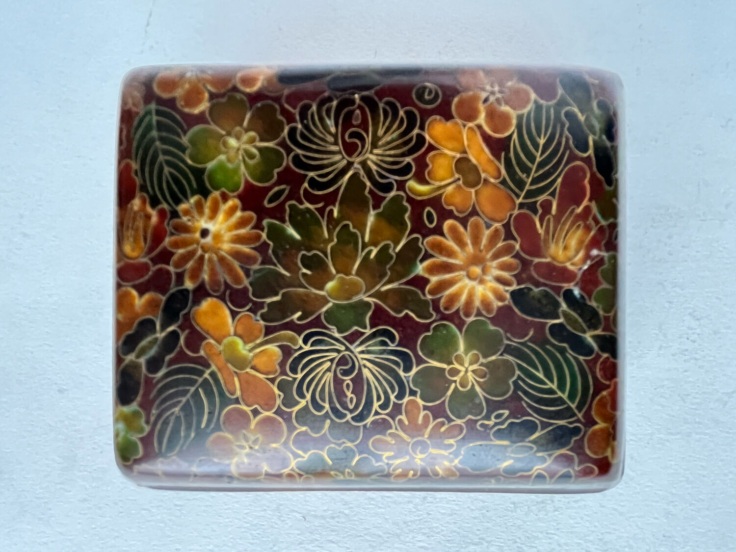 Cloisonned enamel box