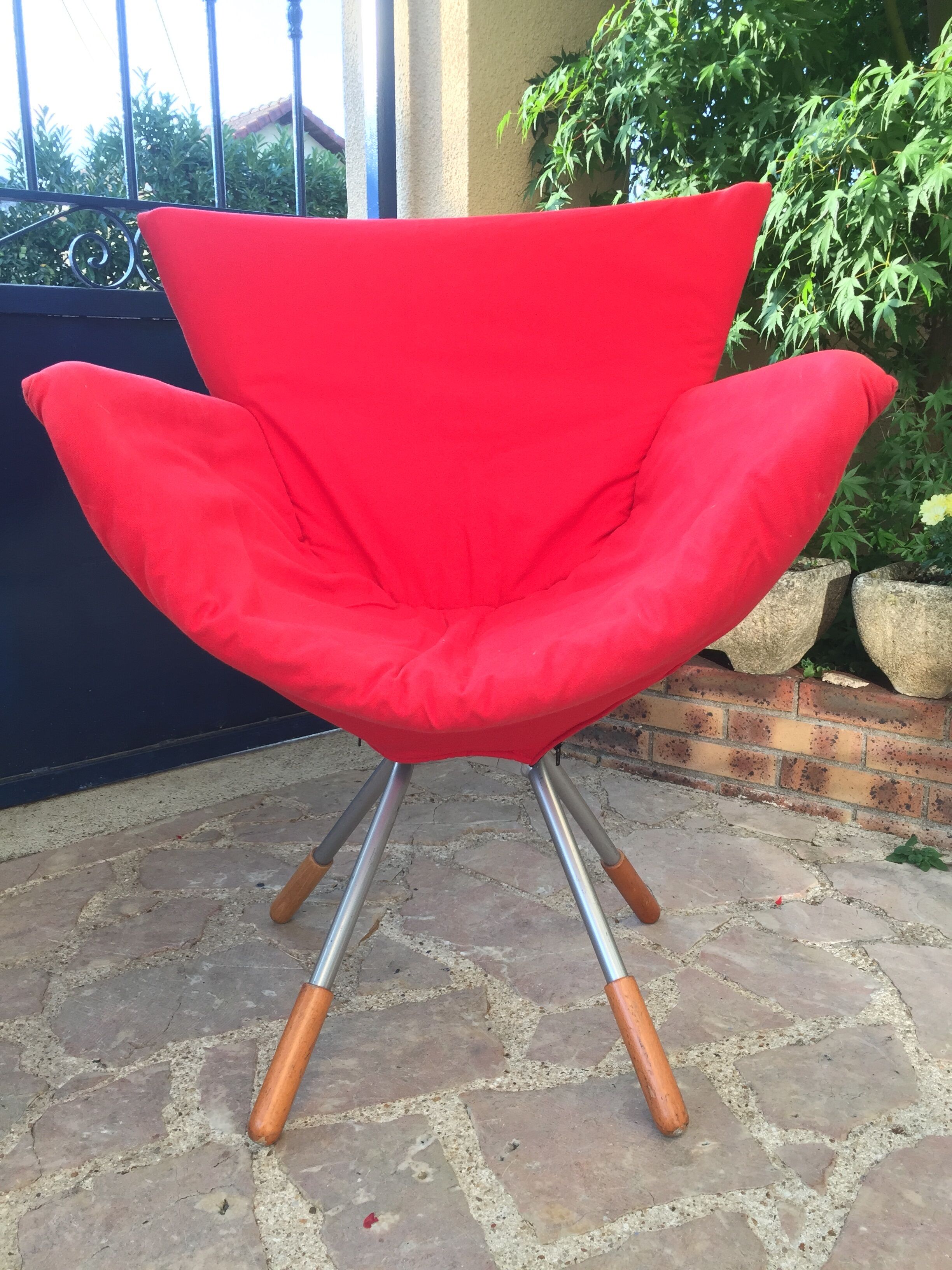 Pair of folding armchairs