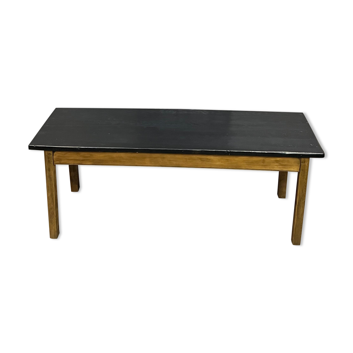 Farmhouse table, black top