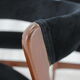 1960s Danish Teak Dining Chairs in Black Velvet