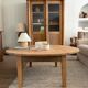 Round folding coffee table in solid wood