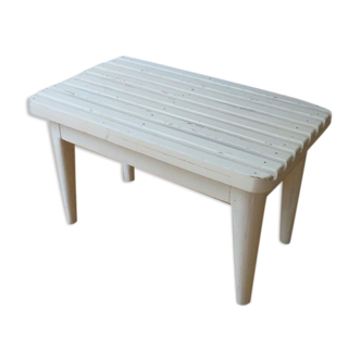 Bench former bench with slats in solid wood