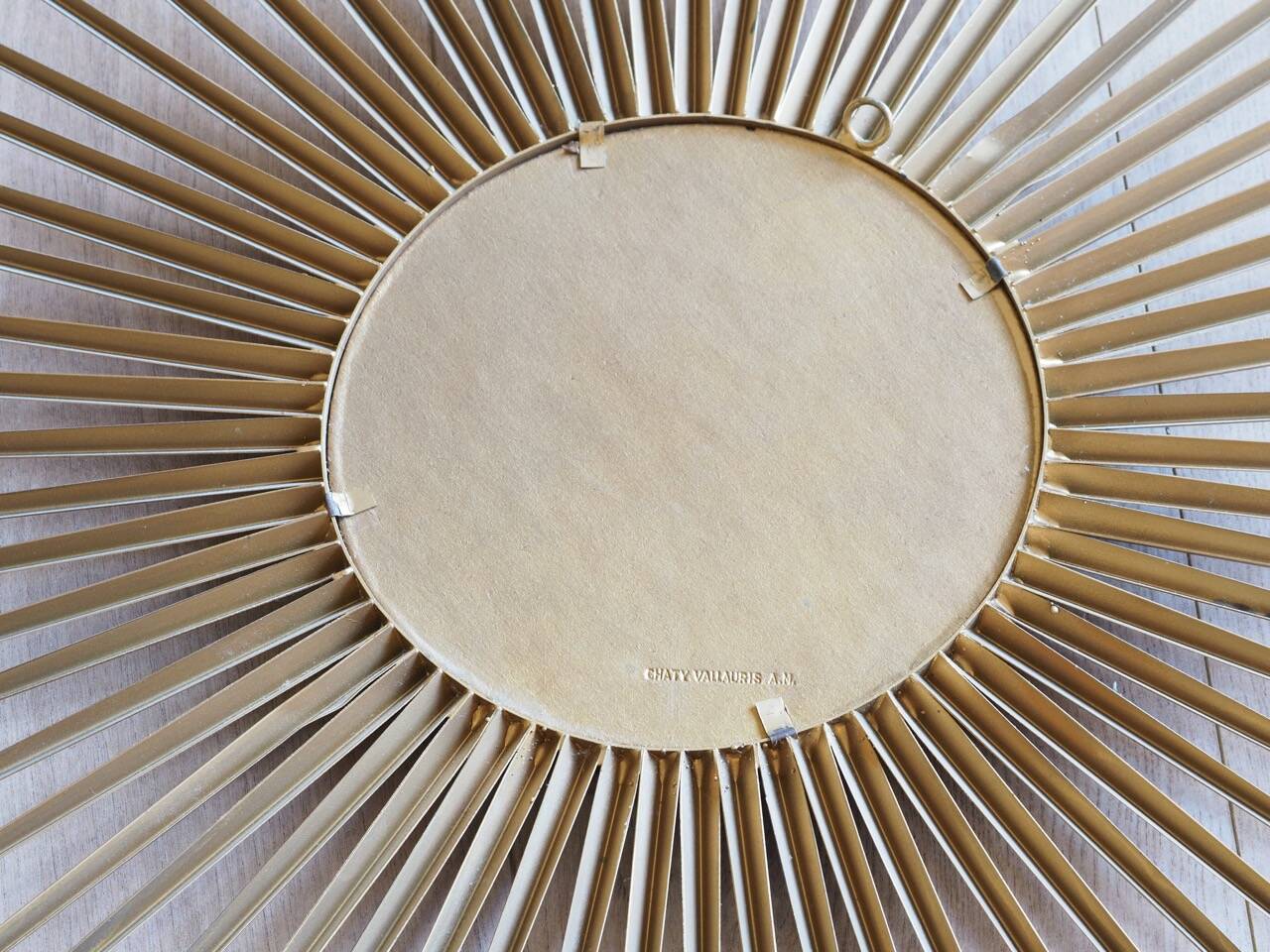 Sun mirror signed chaty vallauris am