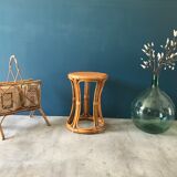 Rattan stool with caning