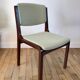 Pair of wooden armchairs and green and ecru fabrics 70s