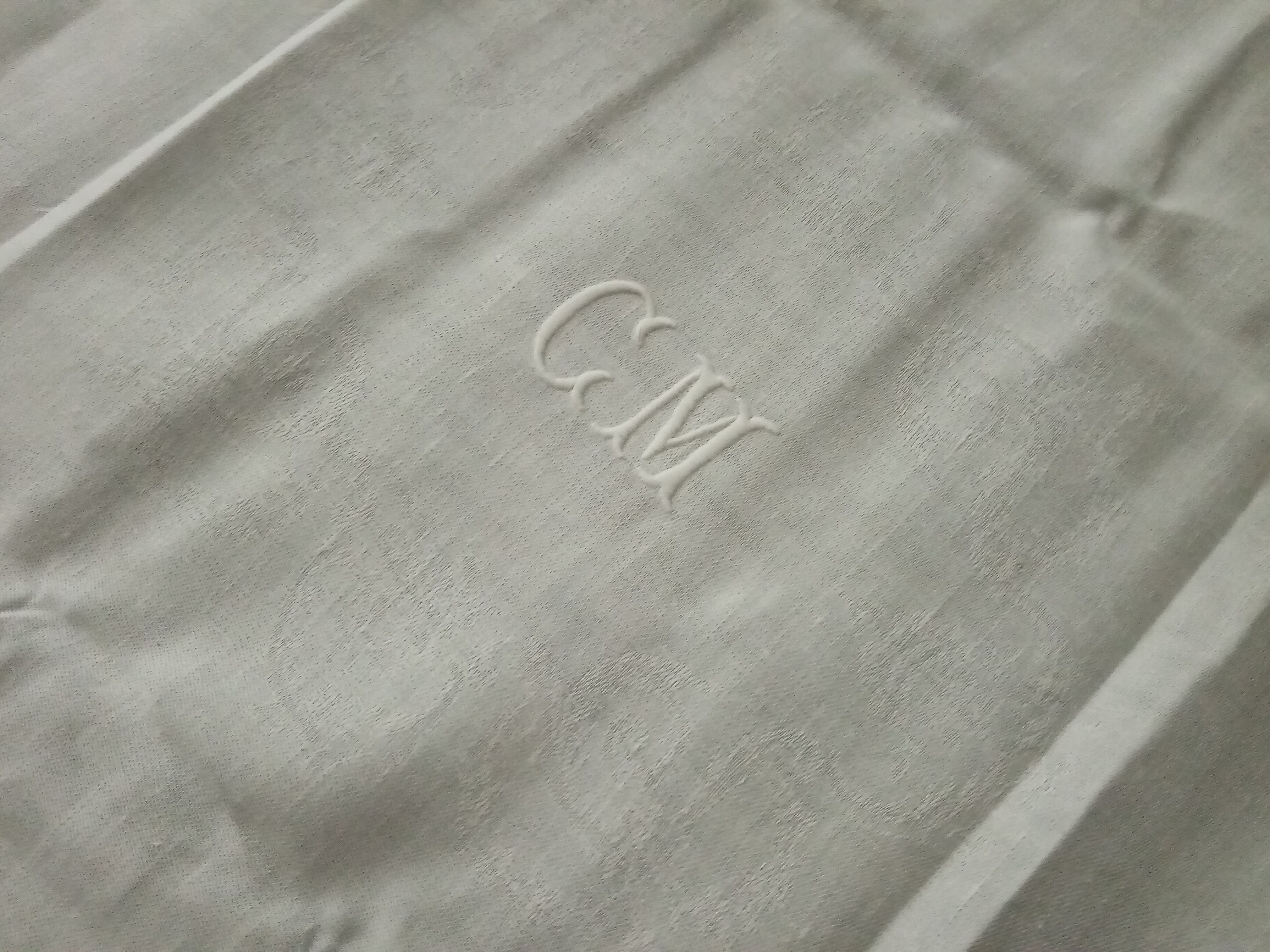 Lot de 6 anciennes serviettes damas broderie monogramme CM