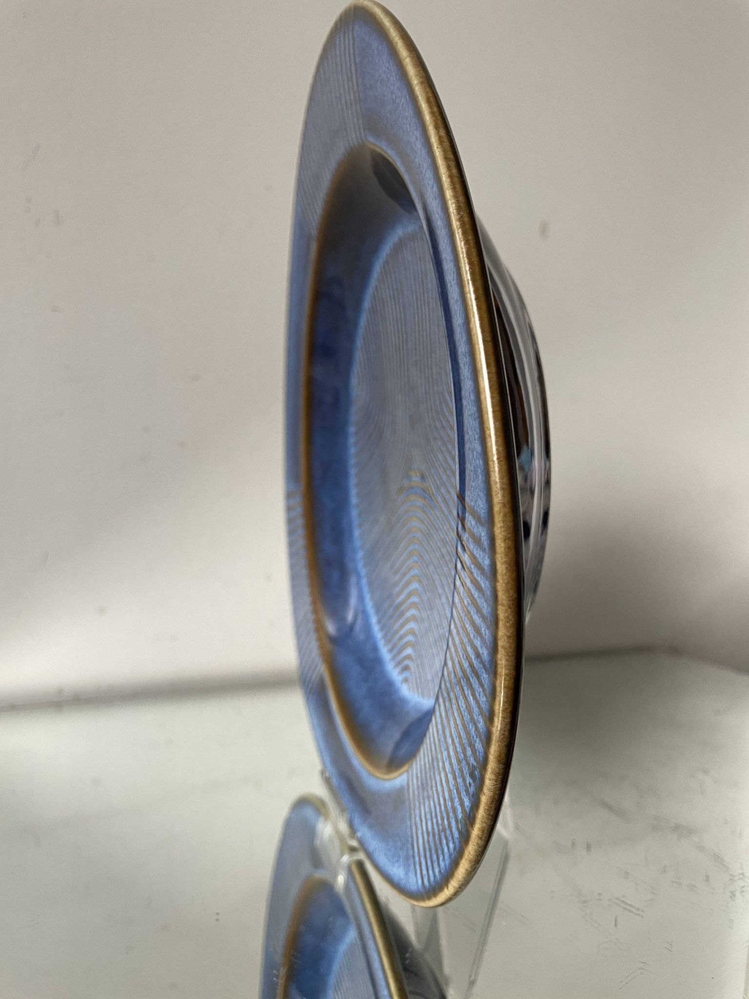 Assiette décorative danoise des années 1960 en grès