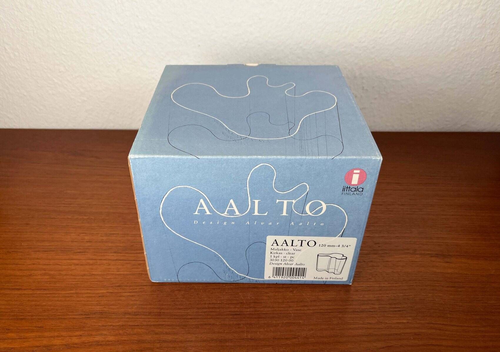 Mid-Century Modern Glass Vase by Alvar Aalto for Iittala, 1990s