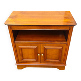 Small sideboard, TV unit, hifi in solid wood, walnut, Louis Philippe style