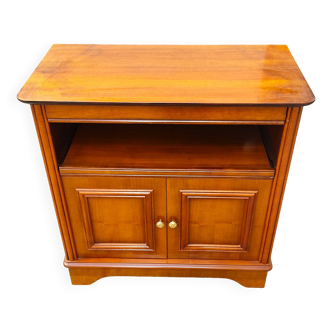 Small sideboard, TV unit, hifi in solid wood, walnut, Louis Philippe style