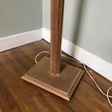 Articulated floor lamp in brass and velvet