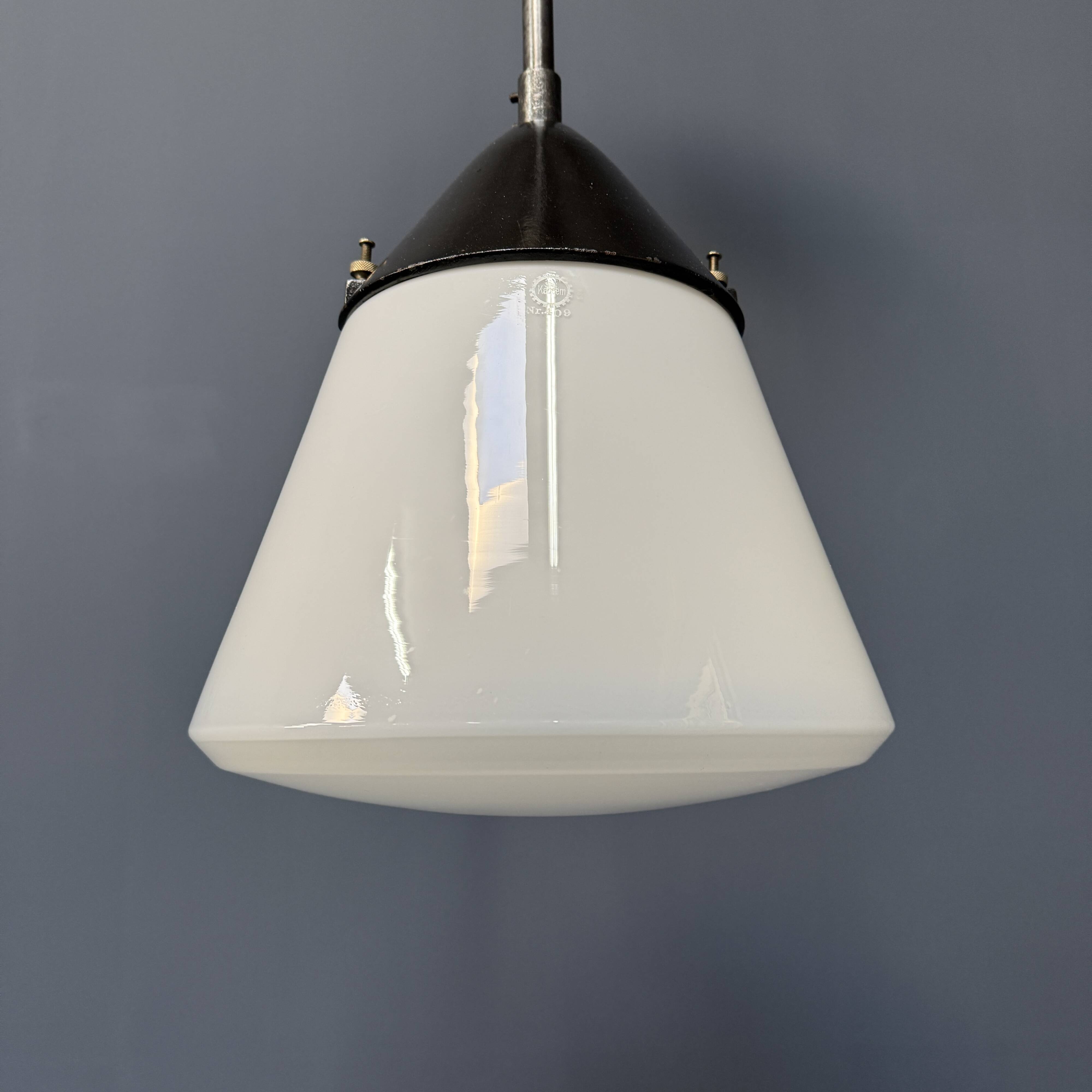 Opaline glass Kandem pendant lamp model 409