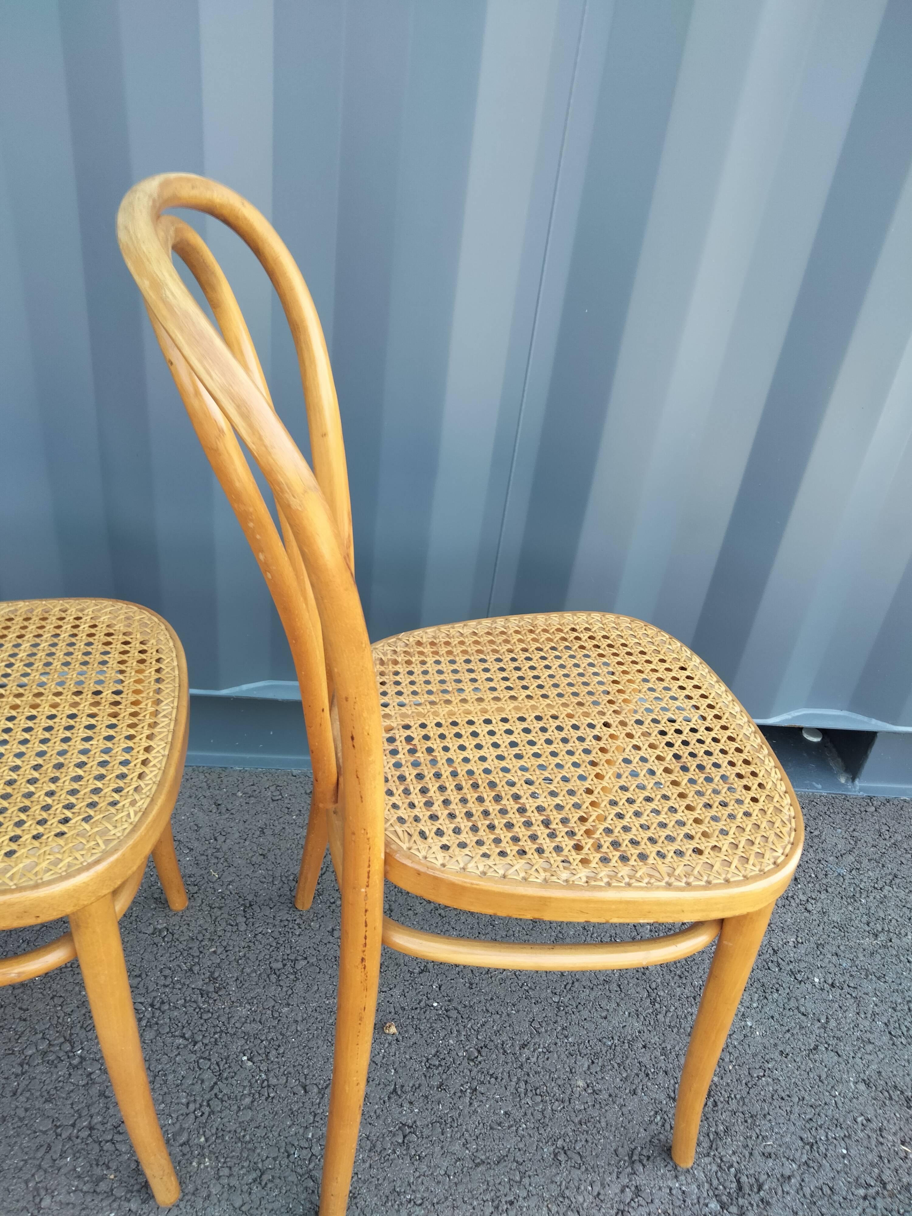 6 vintage cannees chairs old