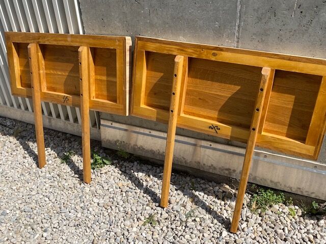 Stripped farmhouse table extensions up to 280 cm