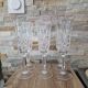 Set of 6 hand-cut crystal champagne flutes