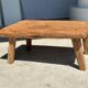 Coffee table in blond teak quadripod