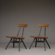 Chaises longues Pirkka par Ilmari Tapiovaara pour Laukaan Puu. Lot de 2