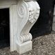 Charles x style fireplace in carrara marble, circa 1880
