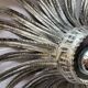 Silver wrought iron sunburst wall light from the 1960s.