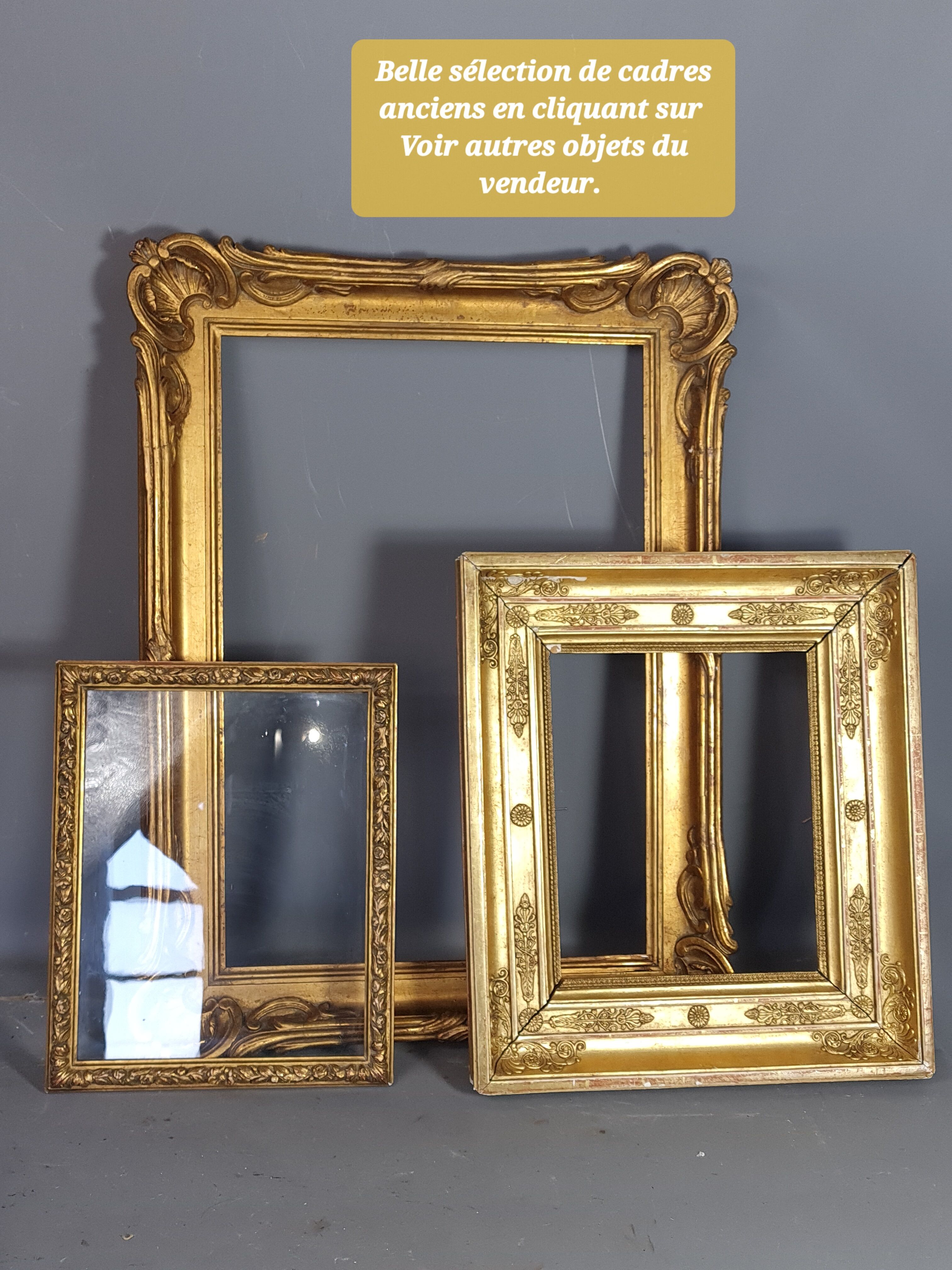 Old walnut frame and nets 58,5x38 foliage 50,7x30,2 cm SB